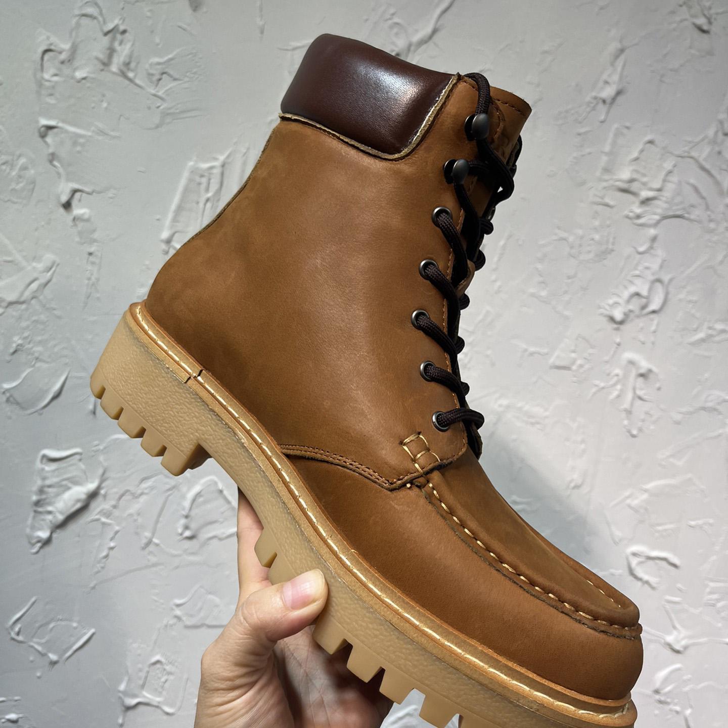 Prada Lug-sole Leather Boots - DopestKickz