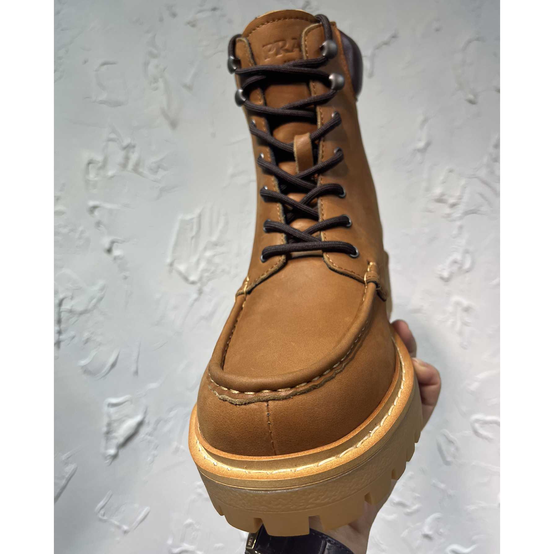 Prada Lug-sole Leather Boots - DopestKickz