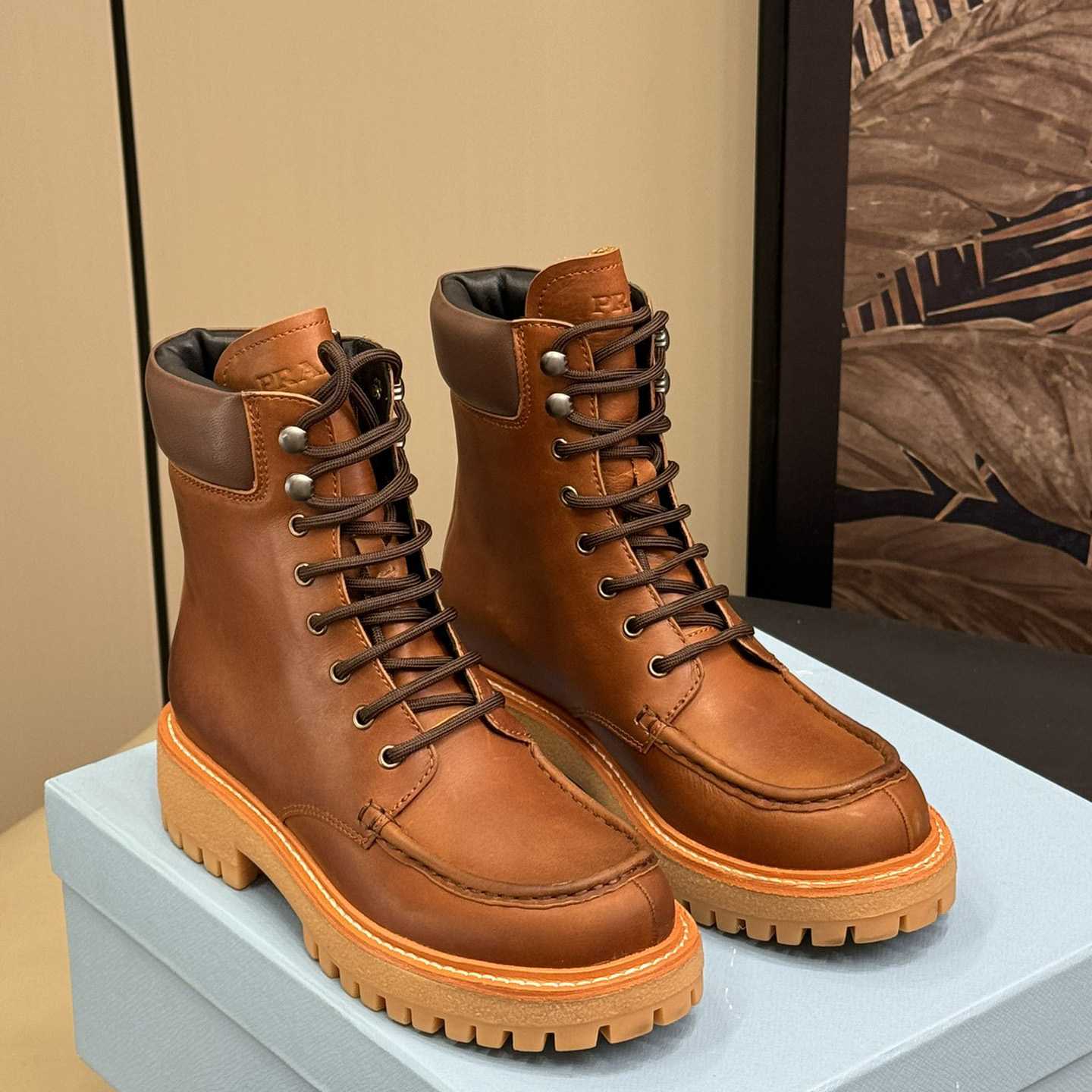 Prada Lug-sole Leather Boots - DopestKickz