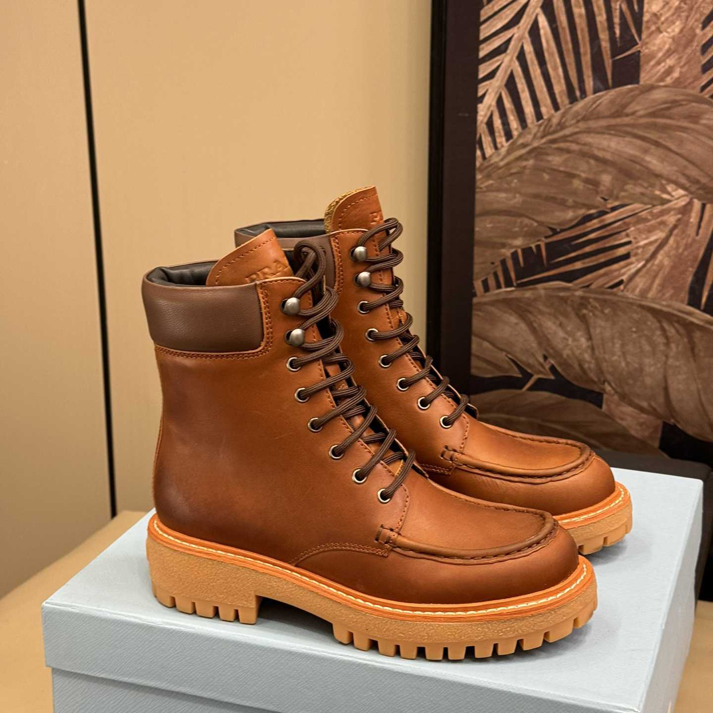 Prada Lug-sole Leather Boots - DopestKickz