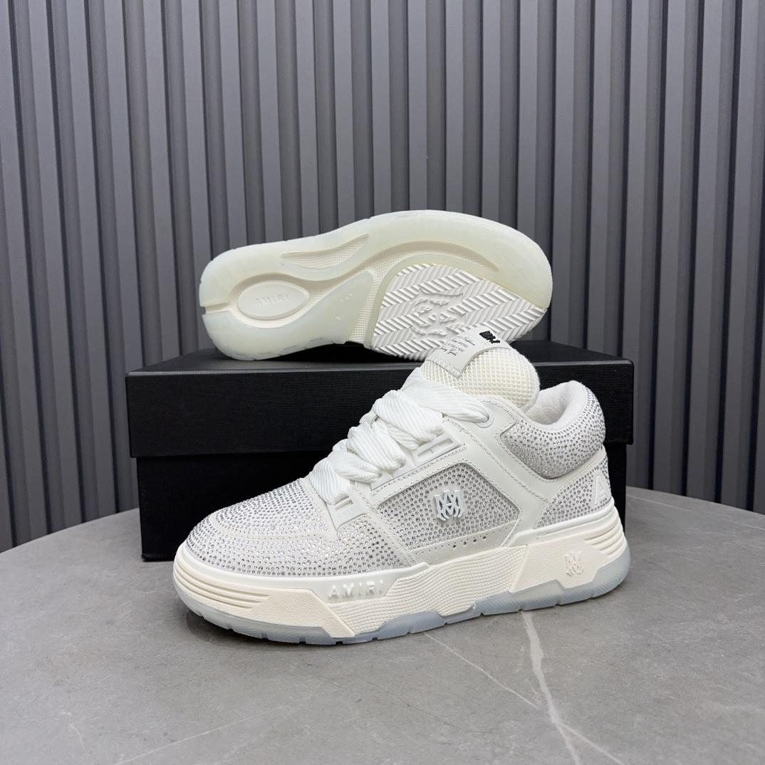 Amiri Crystal MA-1 Leather Sneakers - DopestKickz