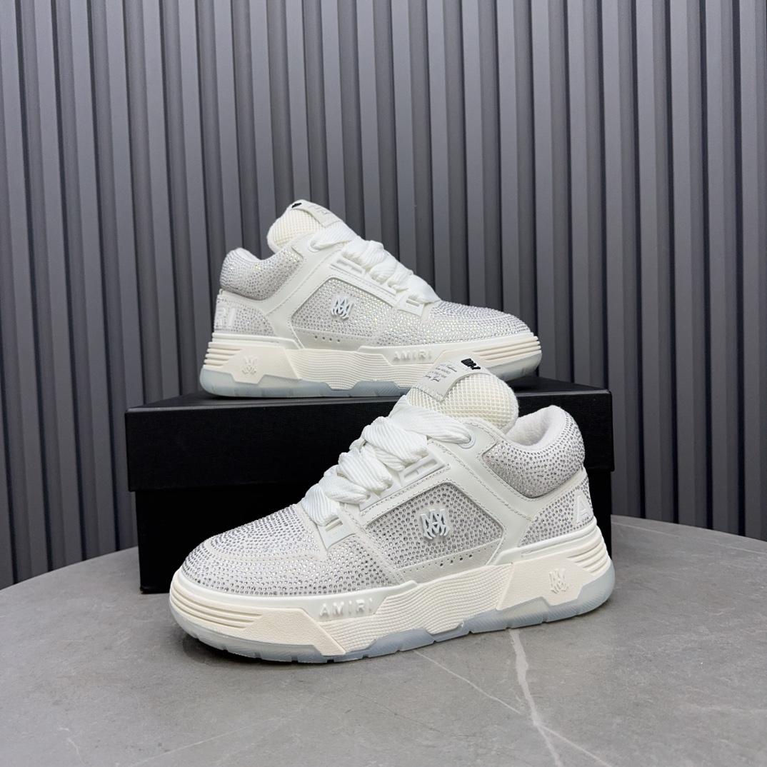Amiri Crystal MA-1 Leather Sneakers - DopestKickz