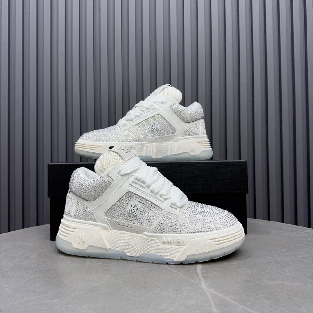 Amiri Crystal MA-1 Leather Sneakers - DopestKickz
