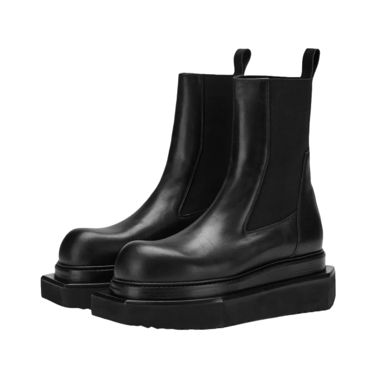 Rick Owens Black Beatle Turbo Cyclops Leather Boots - DopestKickz