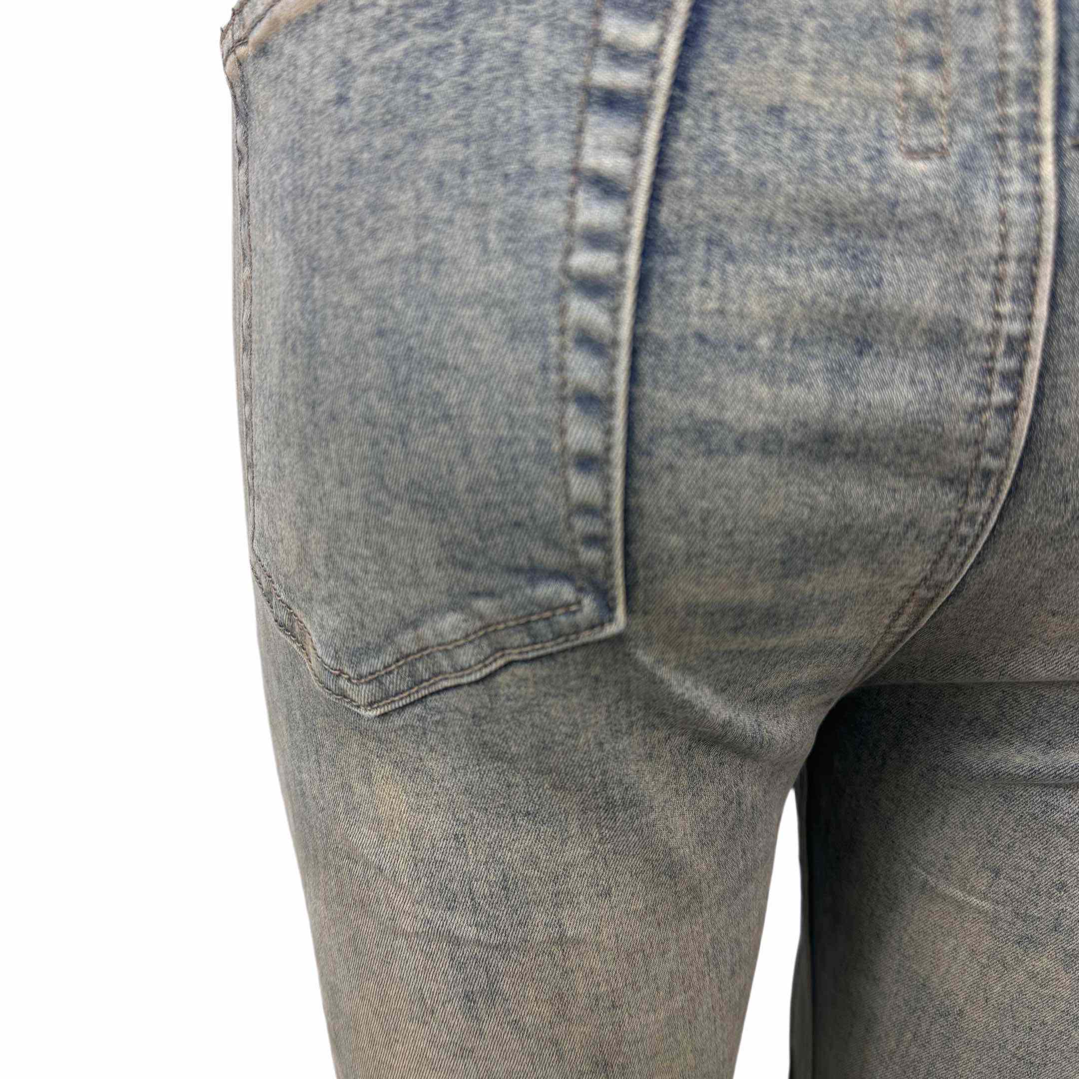 Rick Owens DRKSHDW Gray Porterville Bias Bootcut Jeans - DopestKickz