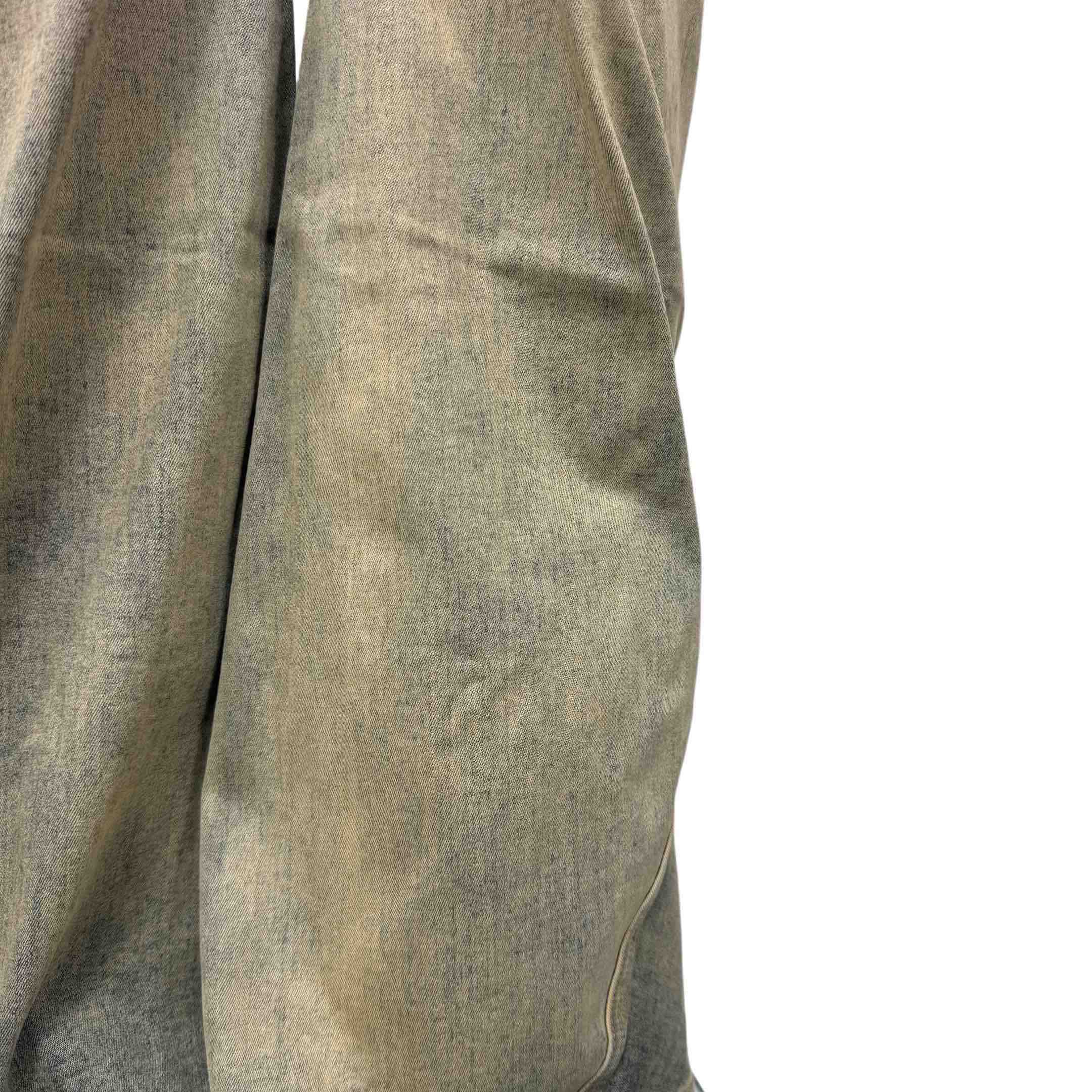 Rick Owens DRKSHDW Gray Porterville Bias Bootcut Jeans - DopestKickz