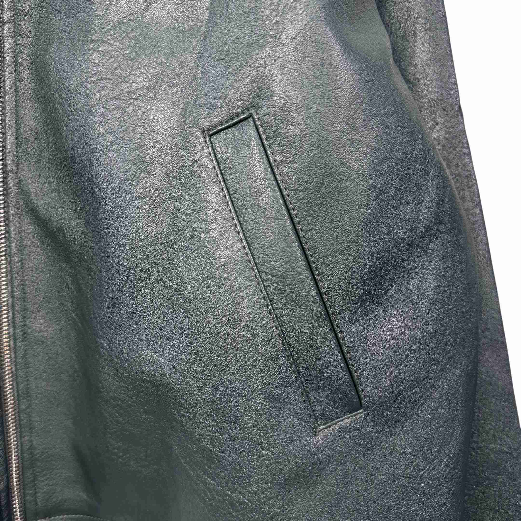 Enfants Riches Deprimes Green Western Leather Jacket - DopestKickz