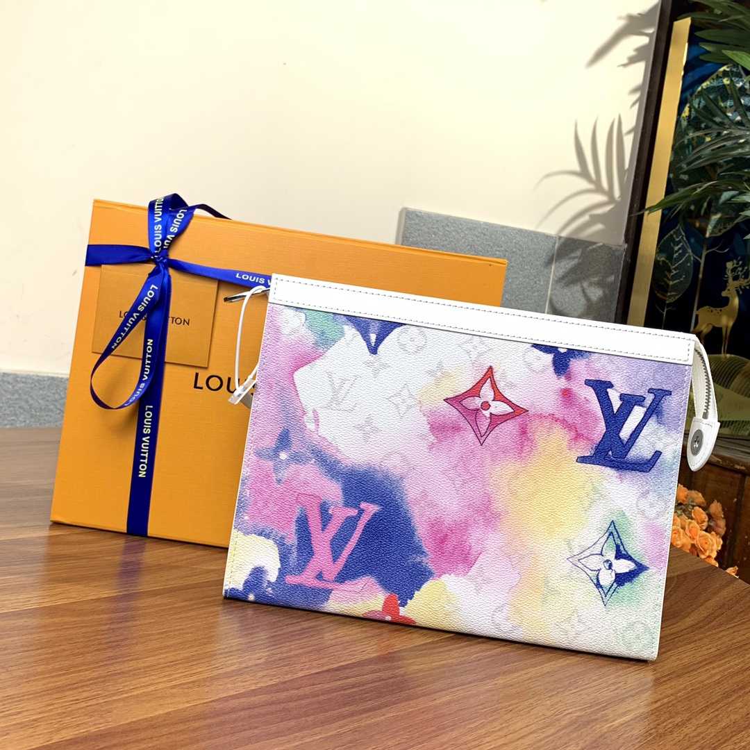 Louis Vuitton Pochette Voyage Monogram Watercolor  26x20x5cm - DopestKickz