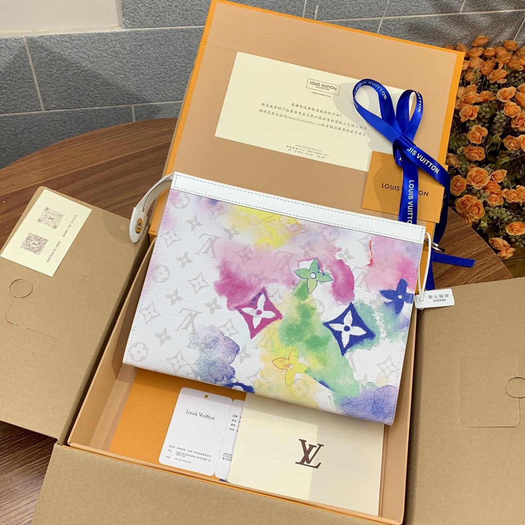Louis Vuitton Pochette Voyage Monogram Watercolor  26x20x5cm - DopestKickz