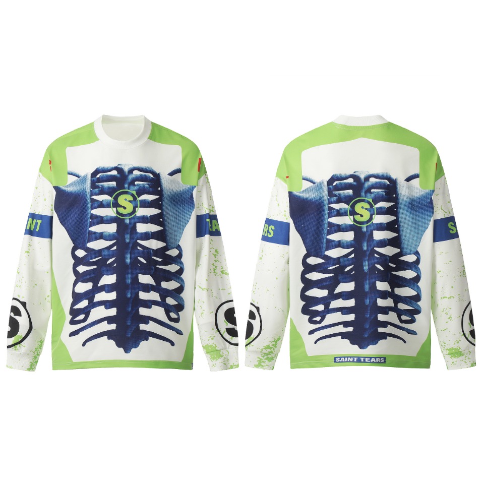 Saint Michael Printed Long Sleeve T-Shirt - DopestKickz