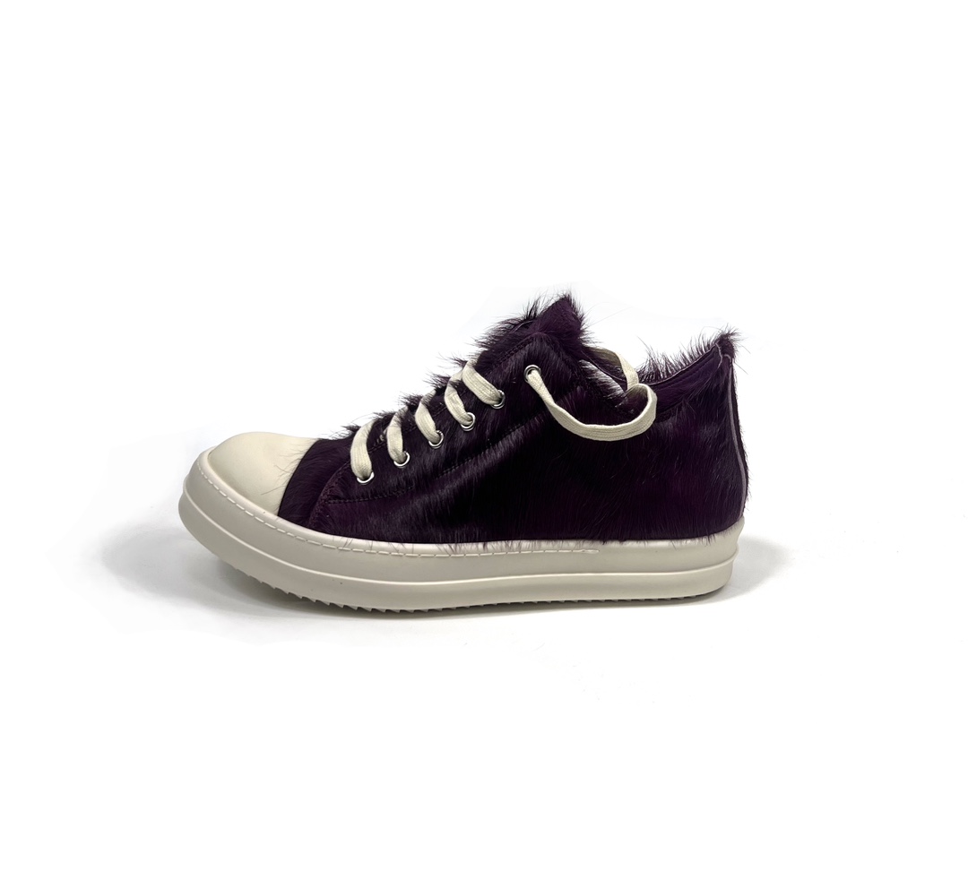 Rick Owens Luxor Low 'Amethyst Pony' Sneakers - DopestKickz