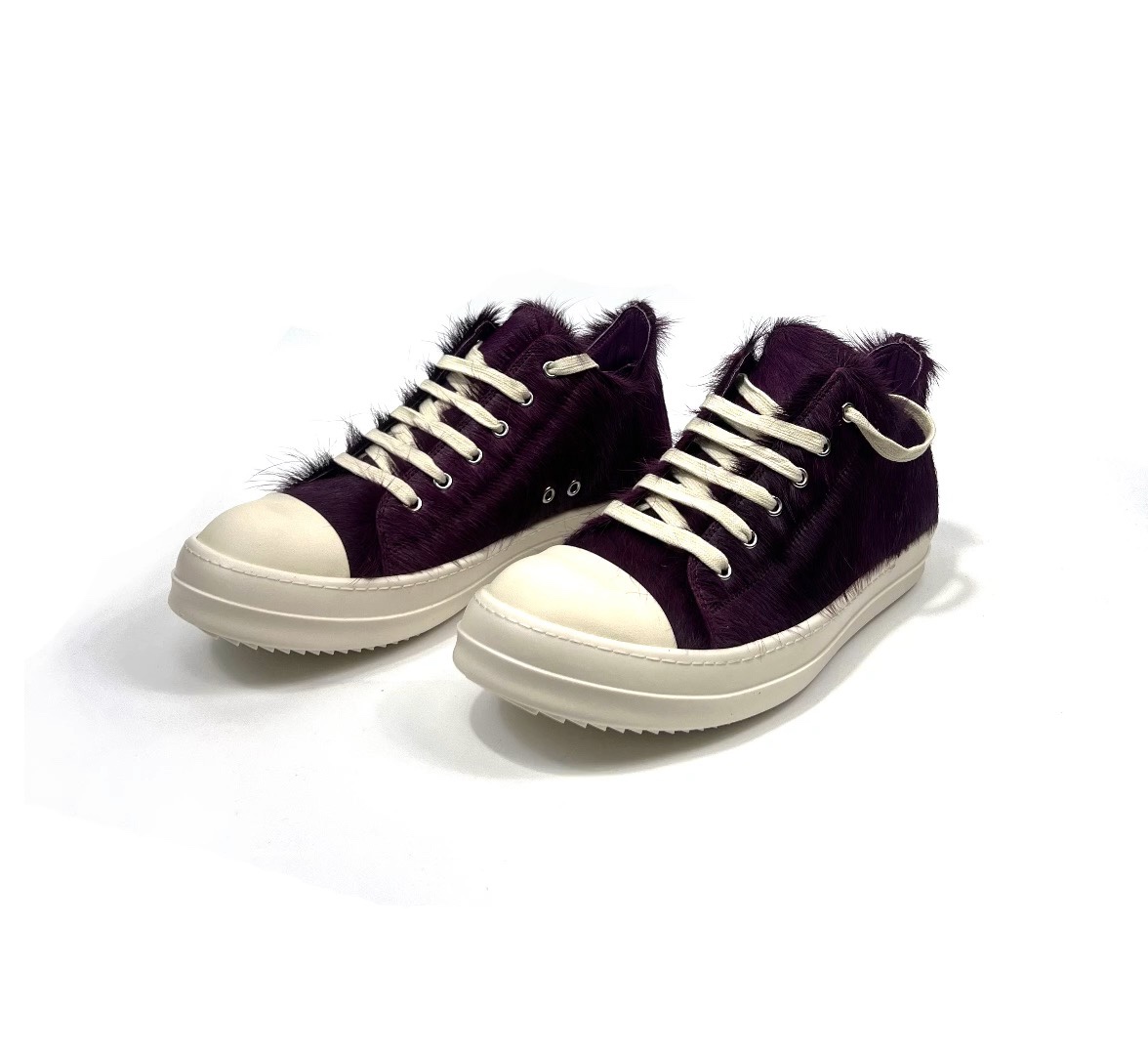 Rick Owens Luxor Low 'Amethyst Pony' Sneakers - DopestKickz