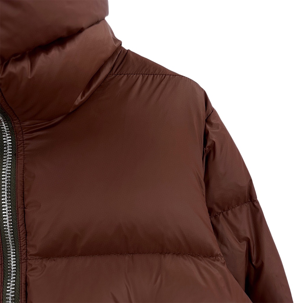 Rick Owens Brown Porterville Turtle Down Jacket - DopestKickz