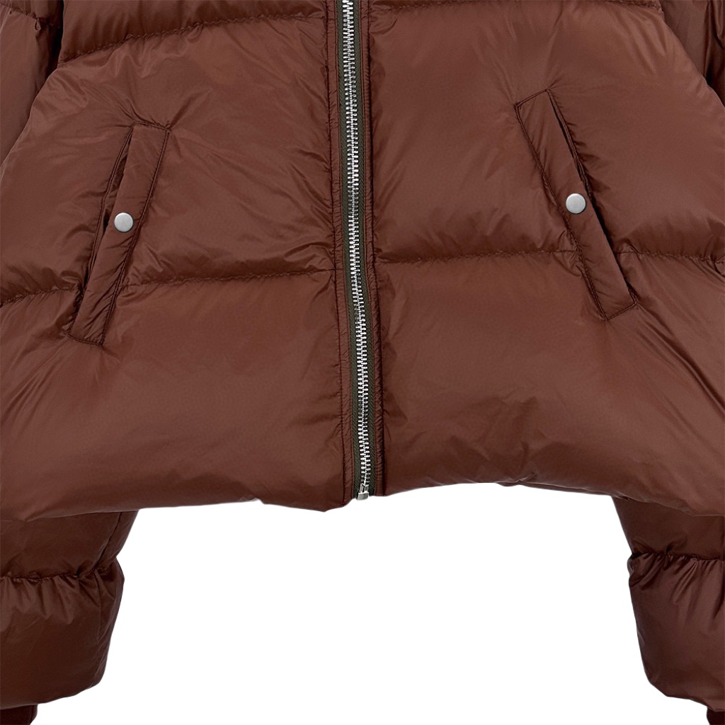 Rick Owens Brown Porterville Turtle Down Jacket - DopestKickz