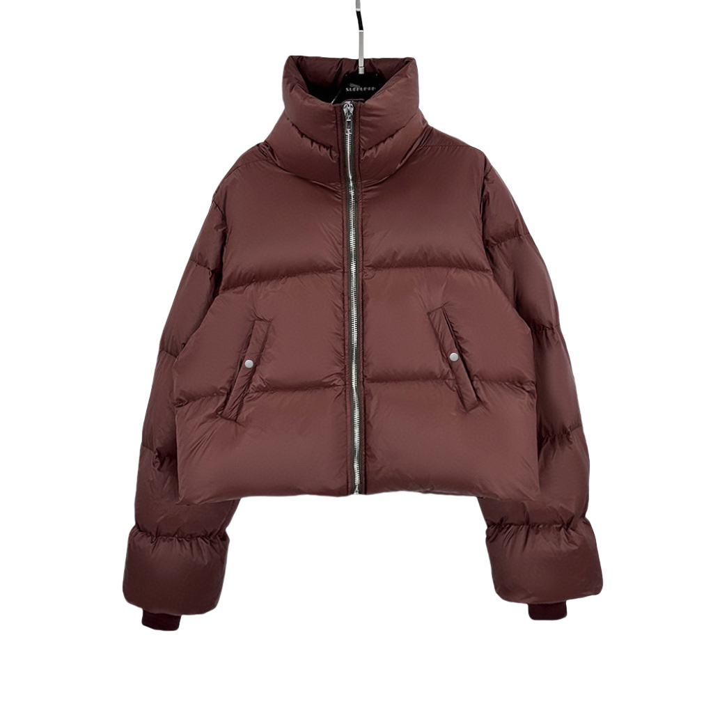 Rick Owens Brown Porterville Turtle Down Jacket - DopestKickz