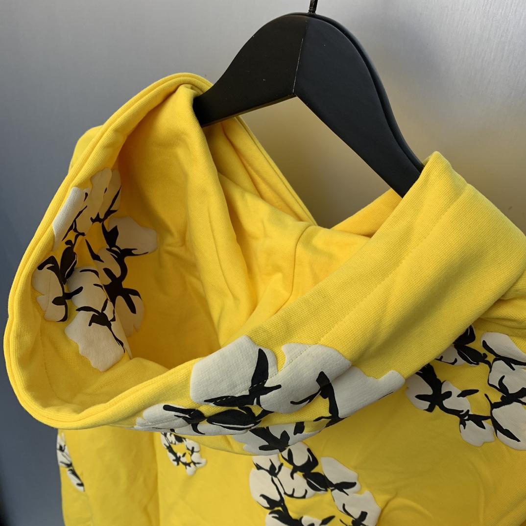 Denim Tears Cactus Tears Wreath Hoodie Yellow - DopestKickz