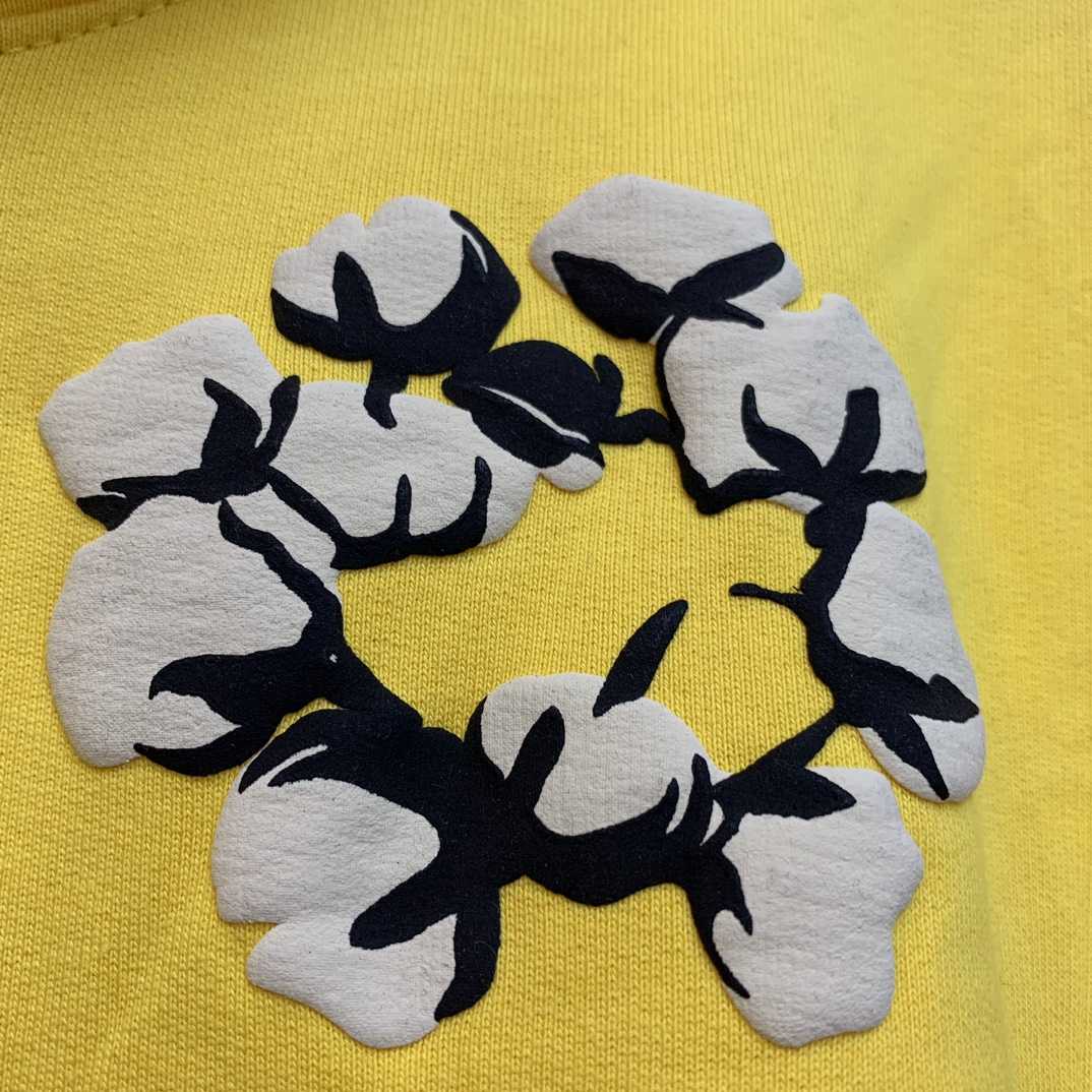 Denim Tears Cactus Tears Wreath Hoodie Yellow - DopestKickz