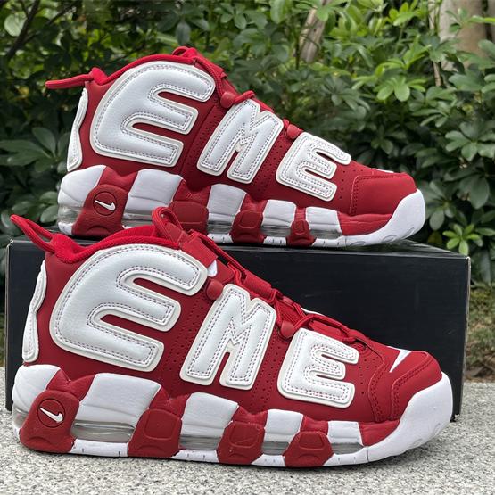 Supreme x Air More Uptempo “Red” Sneakers     902290-600  - DopestKickz