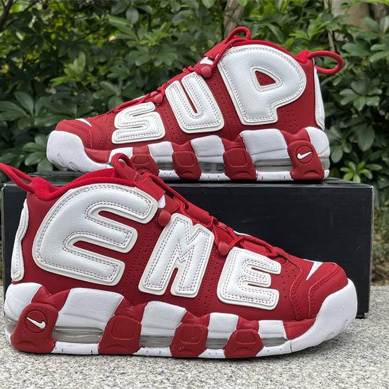 Supreme x Air More Uptempo “Red” Sneakers     902290-600  - DopestKickz