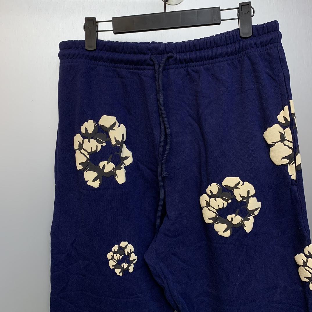 Denim Tears Cactus Tears Wreath Sweatpants Navy - DopestKickz