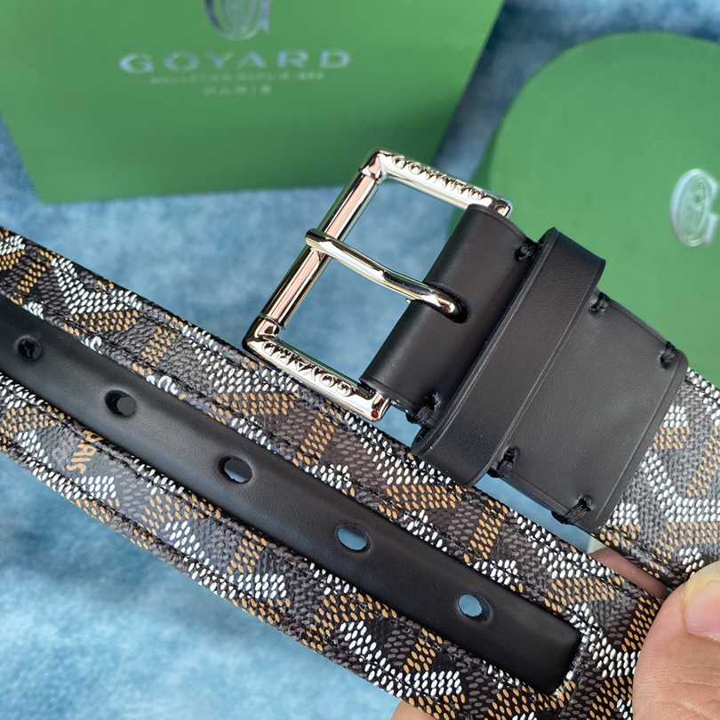 Goyard Paris Leather Mens Belt - DopestKickz