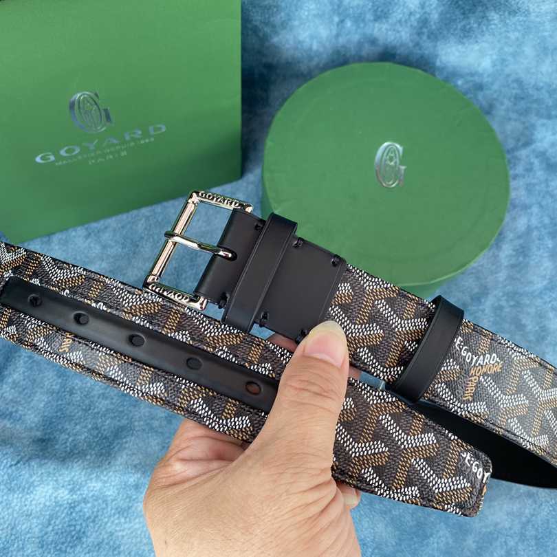 Goyard Paris Leather Mens Belt - DopestKickz