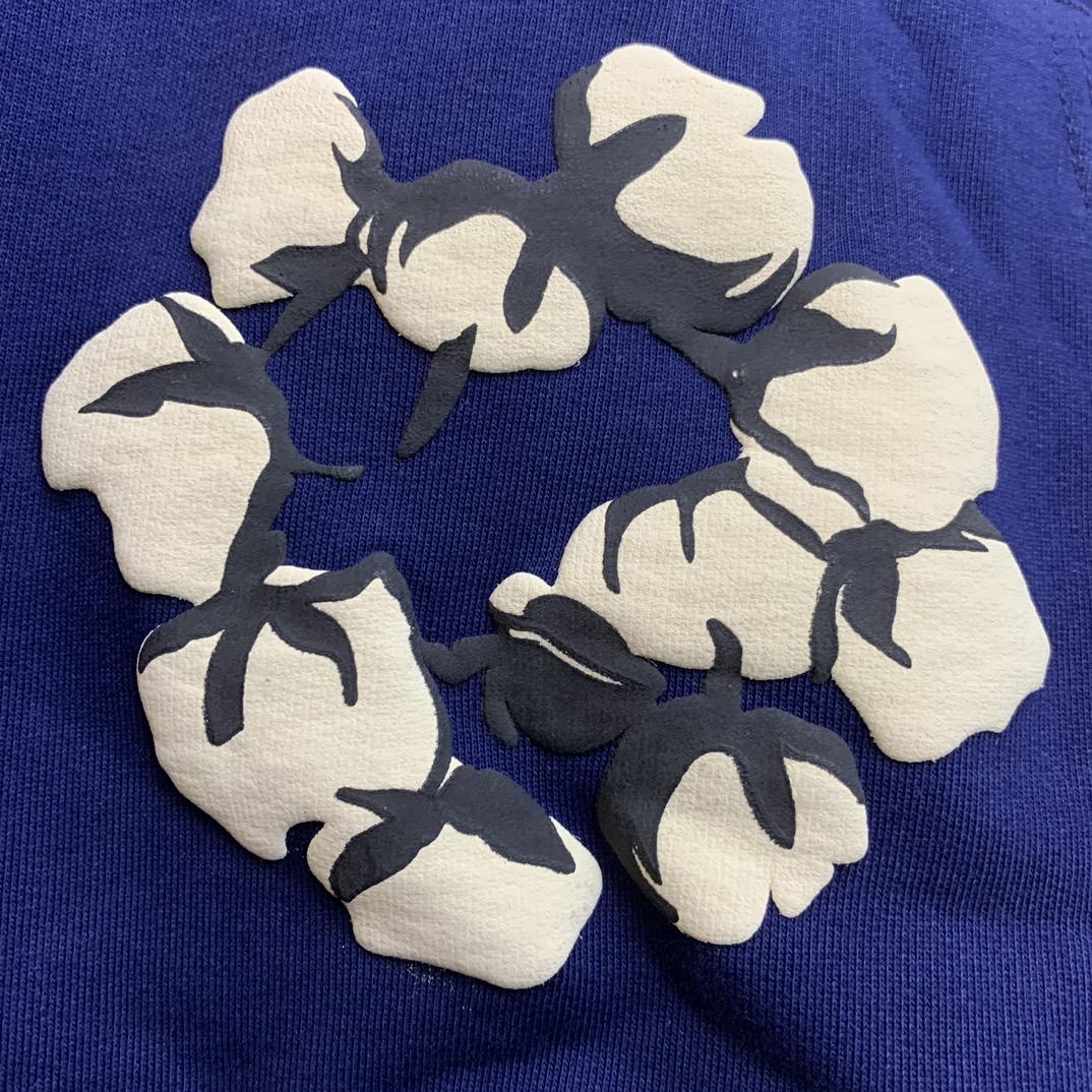 Denim Tears Cactus Tears Wreath Hoodie Navy - DopestKickz