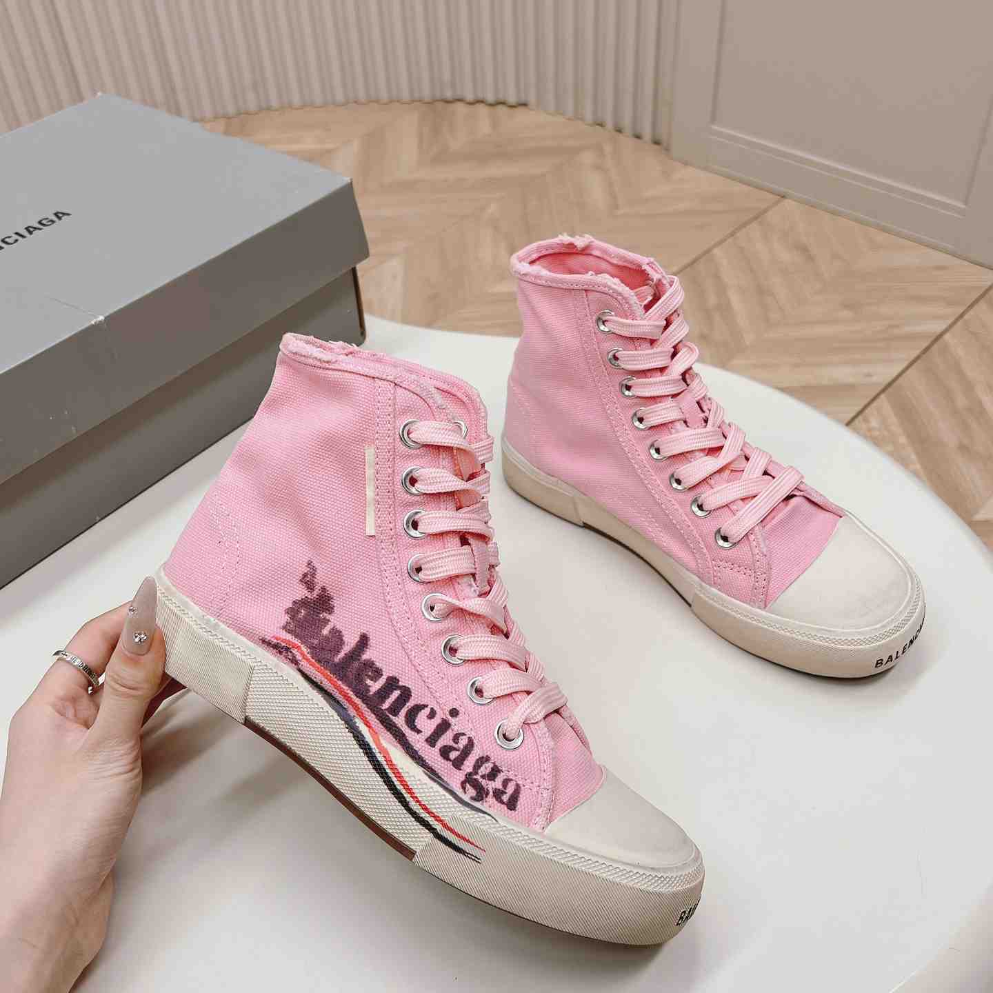 Balenciaga Paris High Top Sneakers - DopestKickz