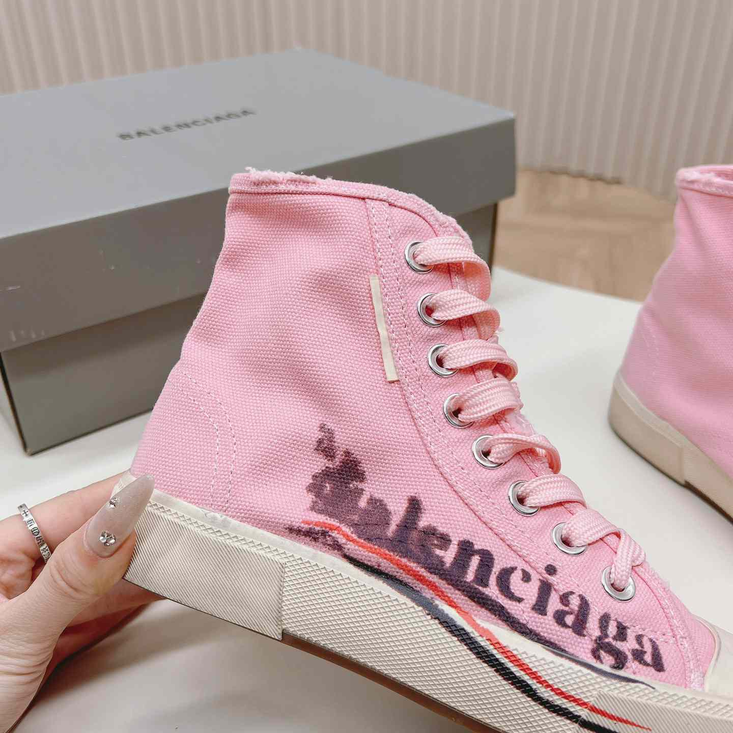 Balenciaga Paris High Top Sneakers - DopestKickz