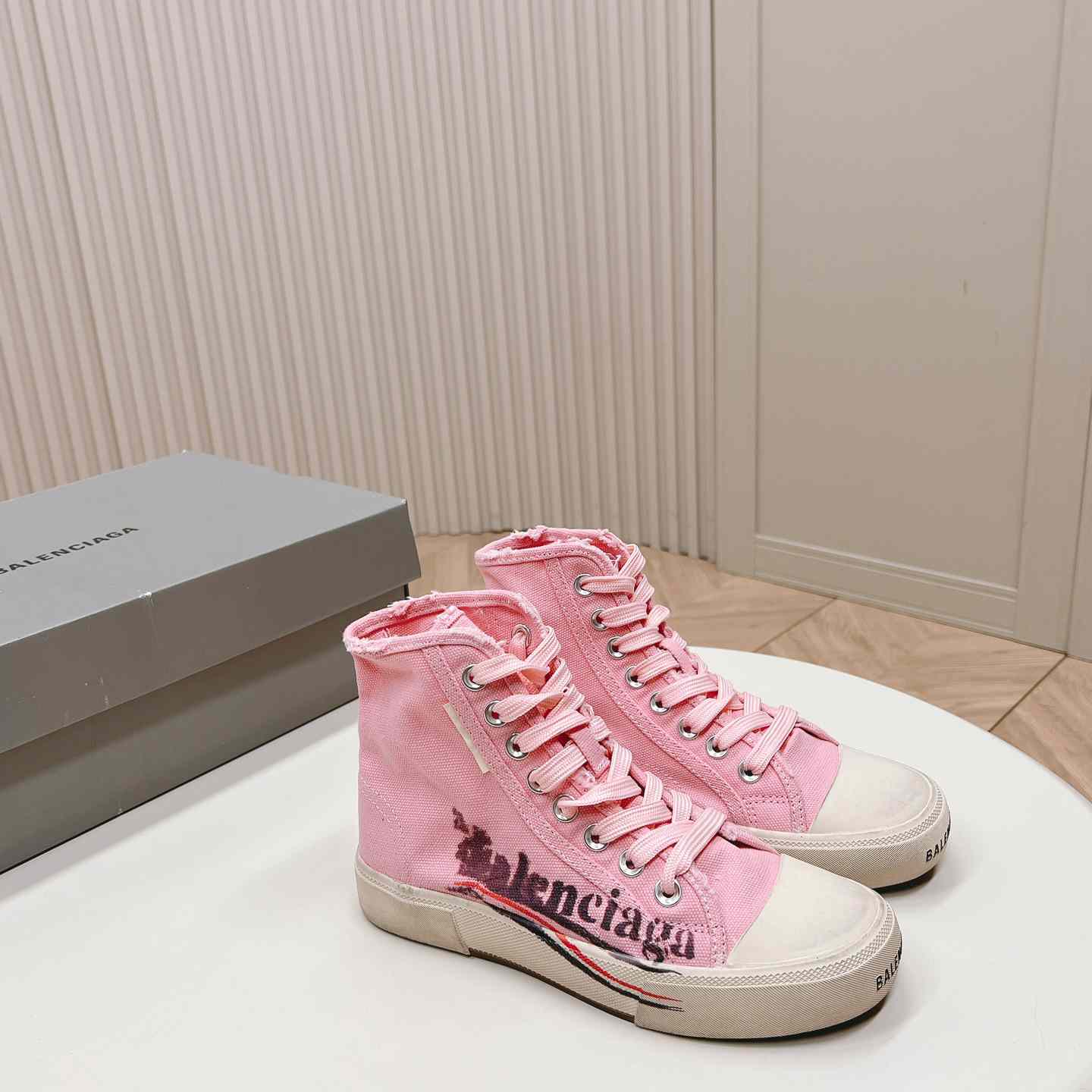 Balenciaga Paris High Top Sneakers - DopestKickz