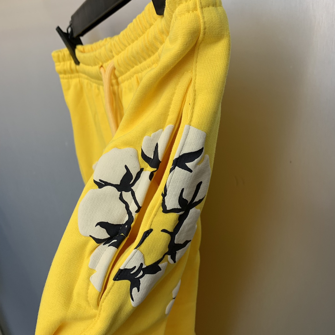 Denim Tears Cactus Tears Wreath Sweatpants Yellow - DopestKickz