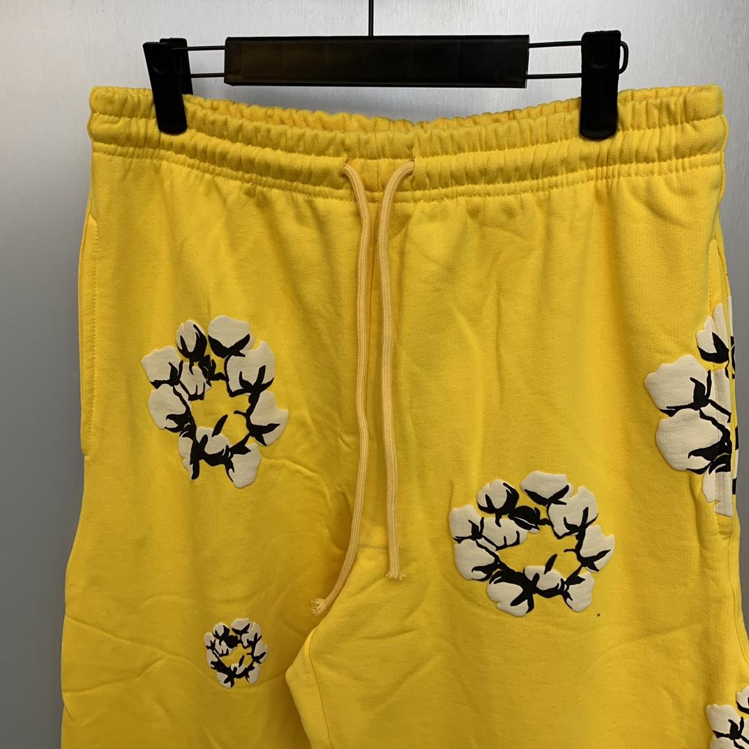 Denim Tears Cactus Tears Wreath Sweatpants Yellow - DopestKickz