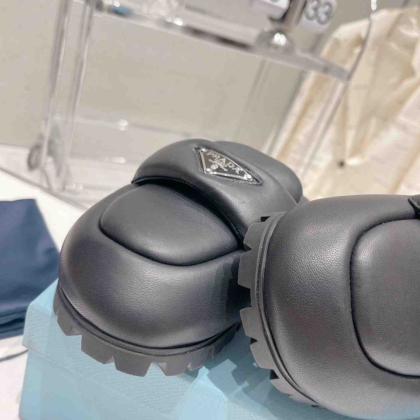 Prada Soft Padded Nappa Leather Sabots - DopestKickz