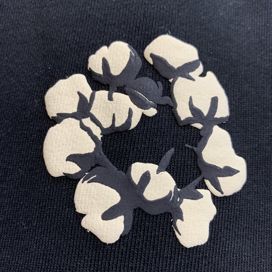 Denim Tears Cactus Tears Wreath Hoodie Black - DopestKickz