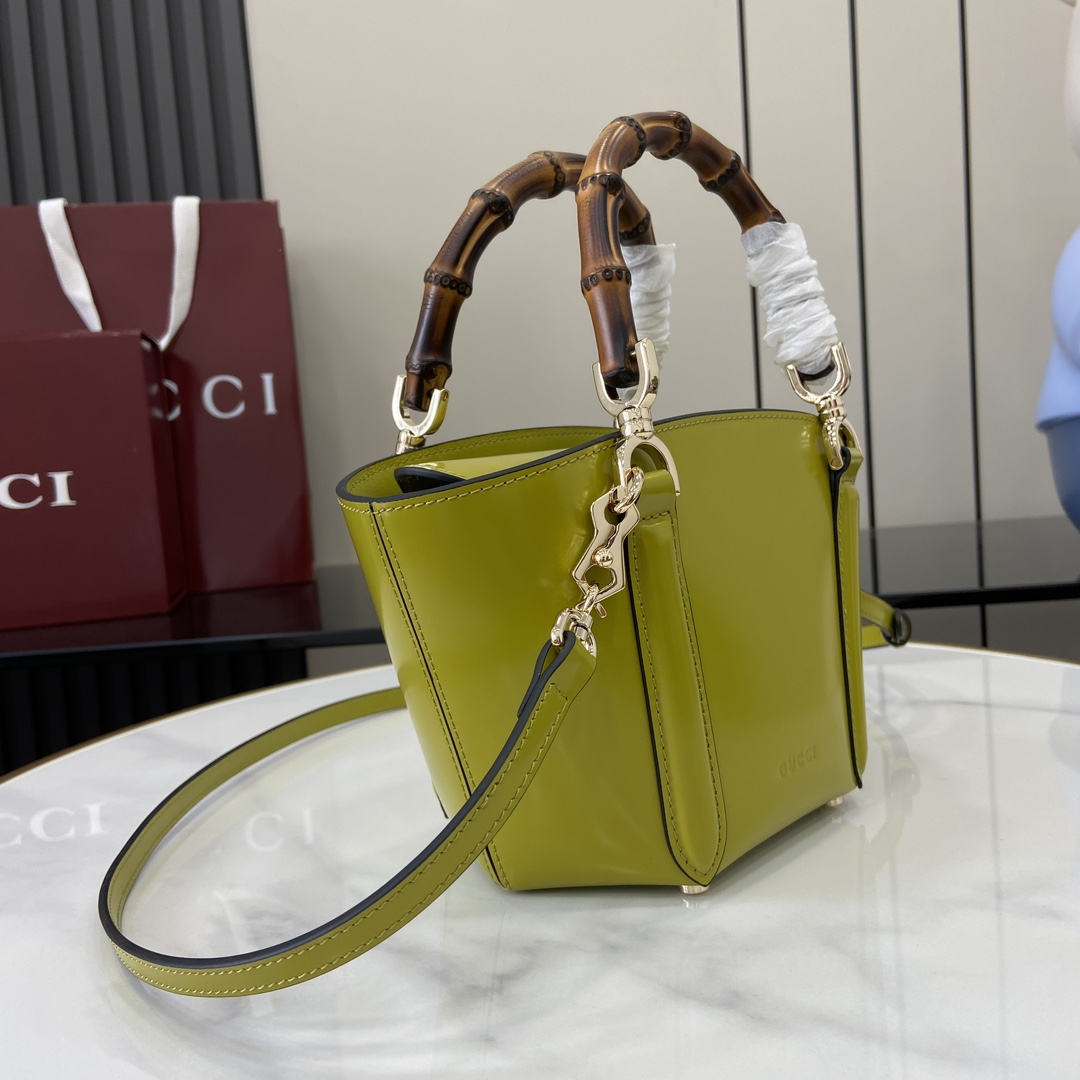 Gucci Mini Bamboo Top Handle Tote Bag - DopestKickz