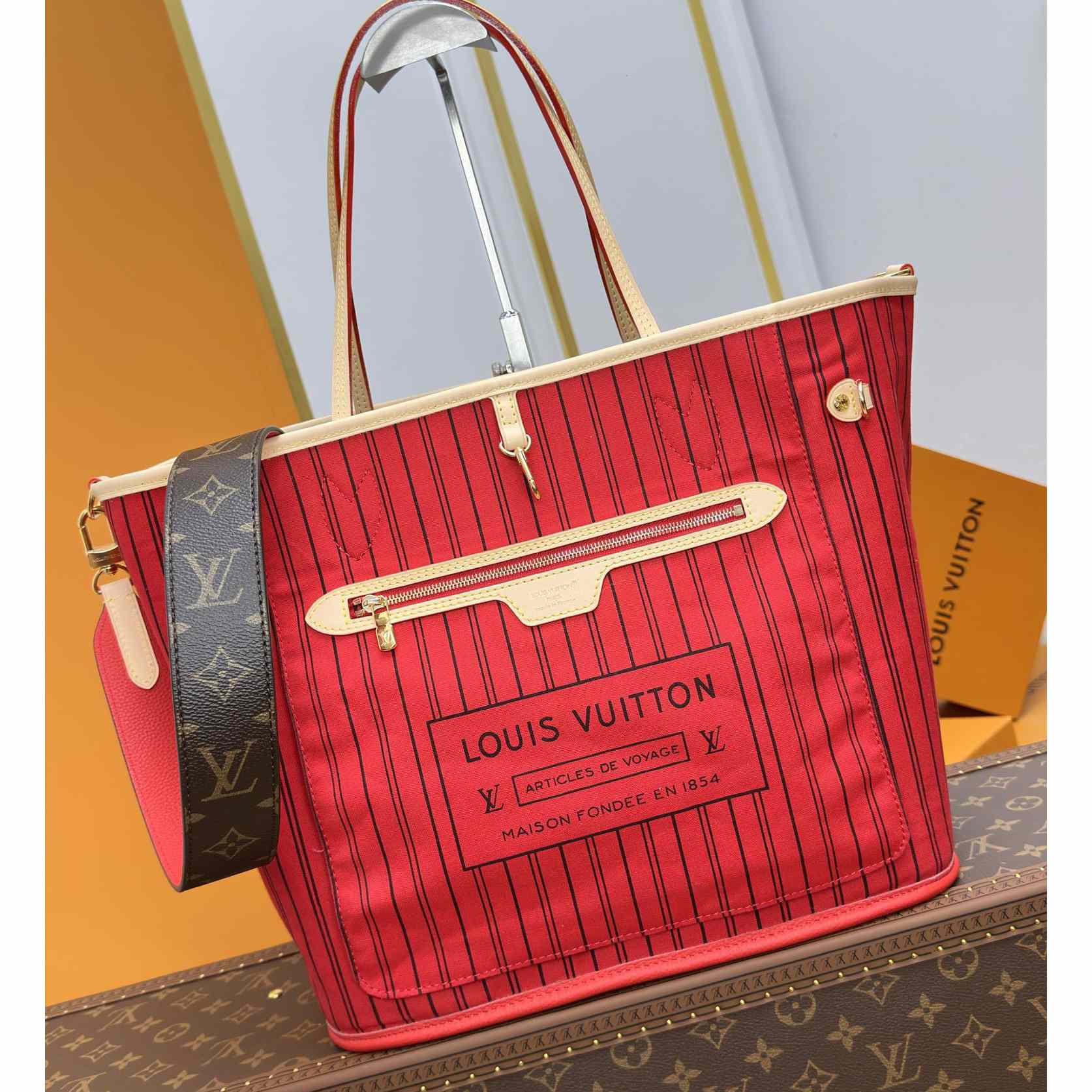 Louis Vuitton Neverfull Bandoulière Inside Out MM   M12096 - DopestKickz