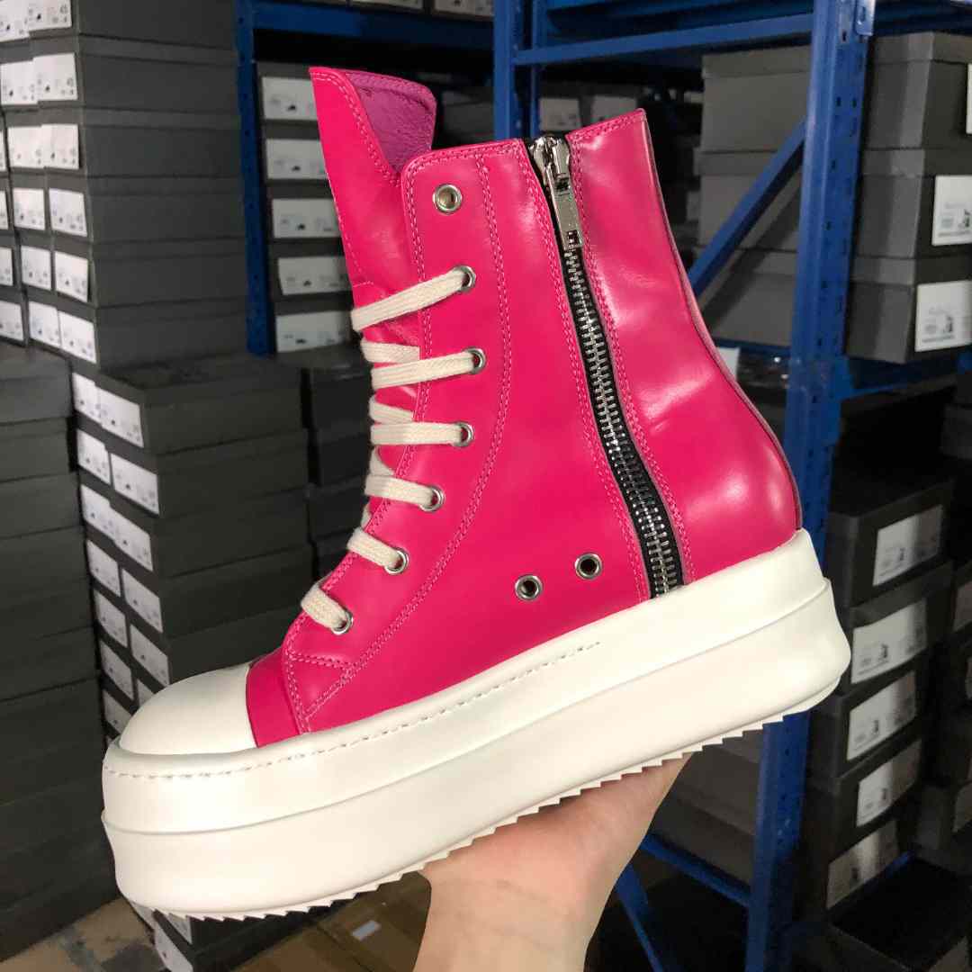 Rick Owens Leather High top Sneaker - DopestKickz