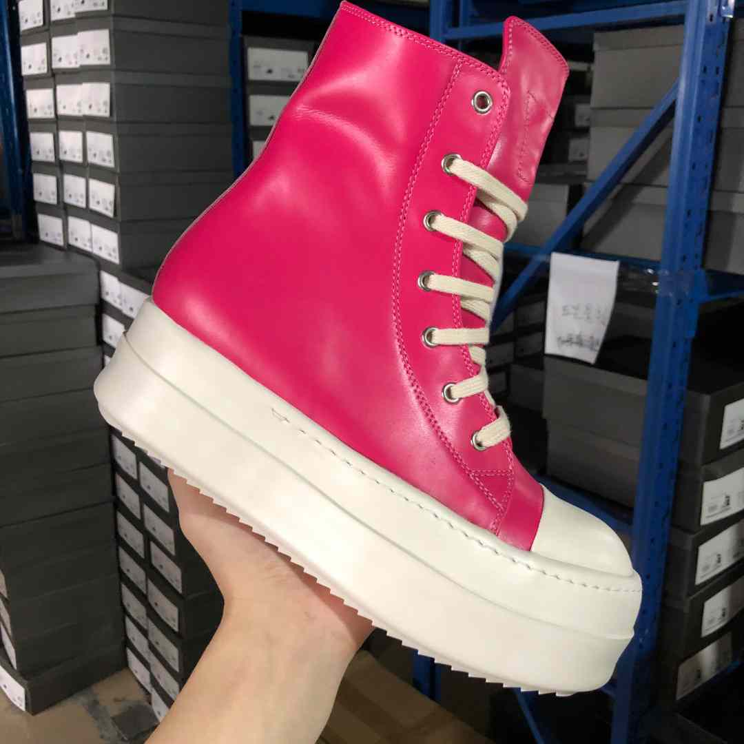 Rick Owens Leather High top Sneaker - DopestKickz