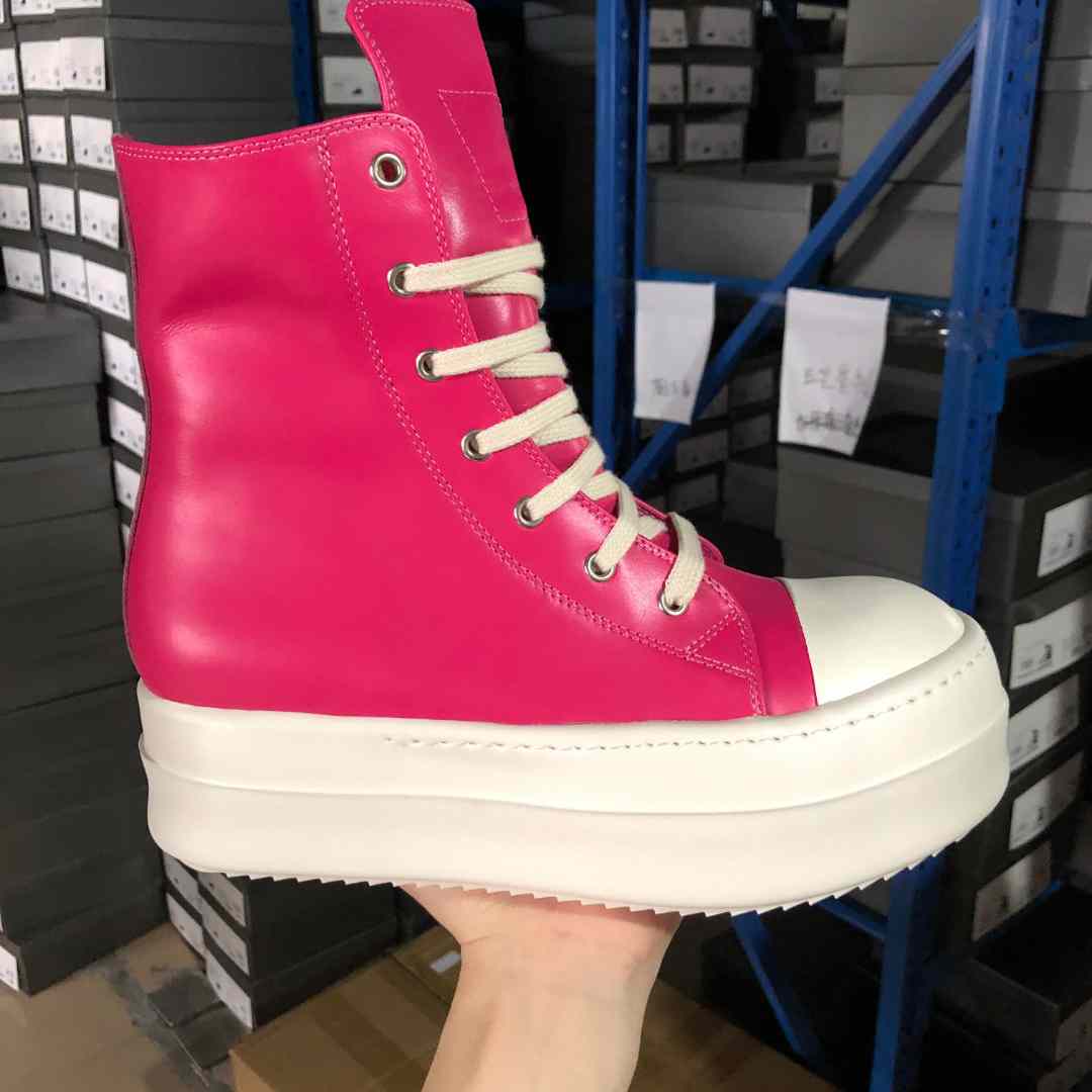 Rick Owens Leather High top Sneaker - DopestKickz