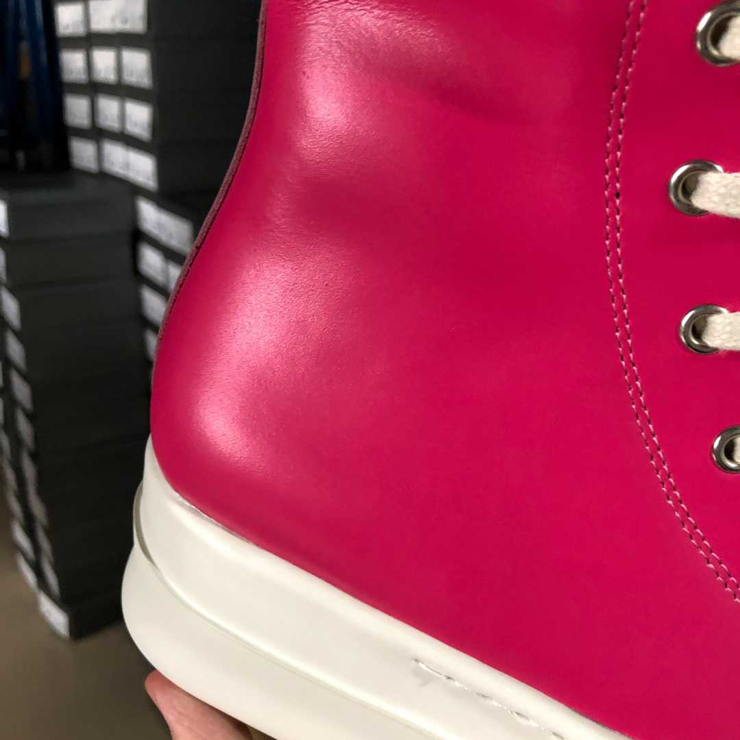 Rick Owens Leather High top Sneaker - DopestKickz