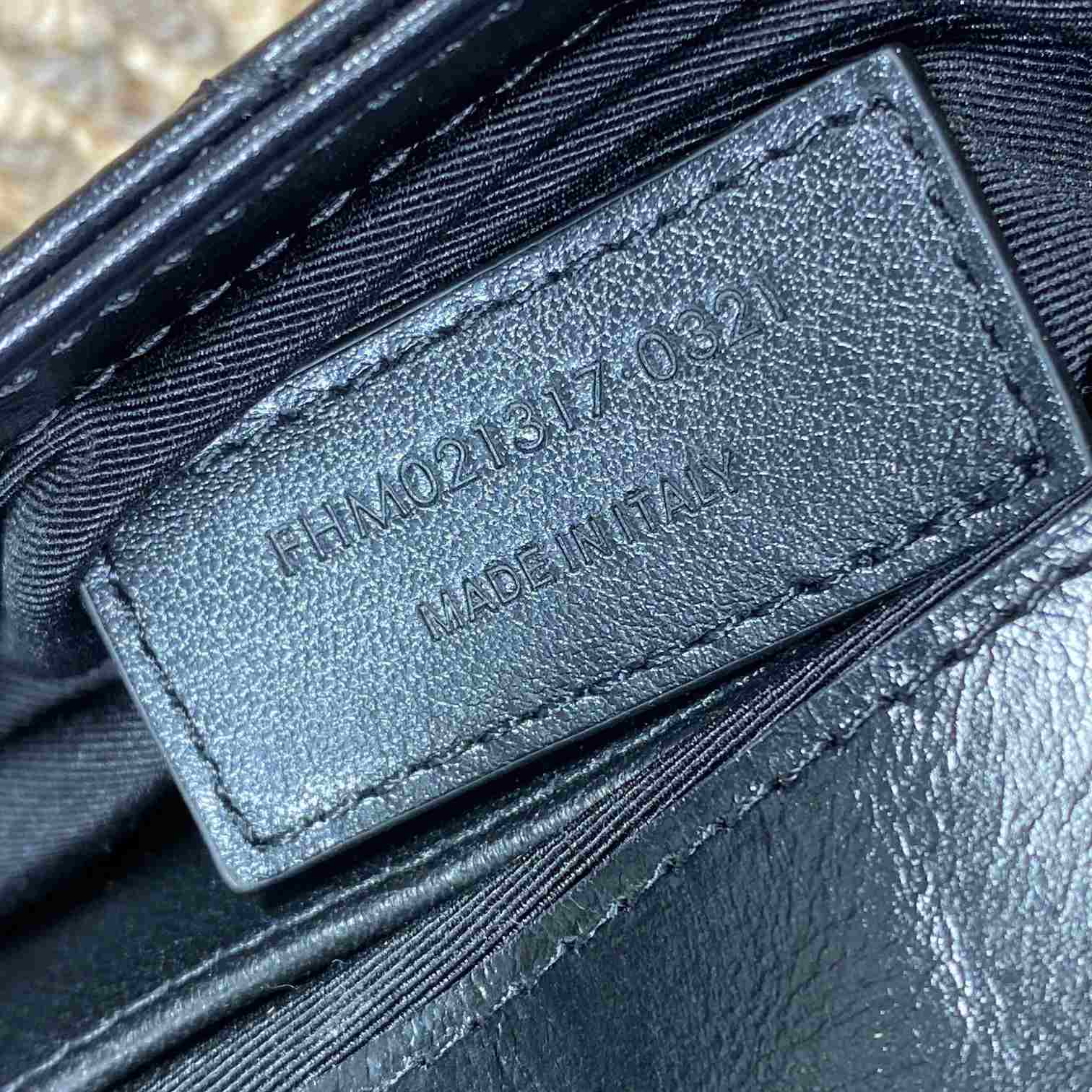 Saint Laurent College Mini Chain Bag In Shiny Crackled Leather - DopestKickz