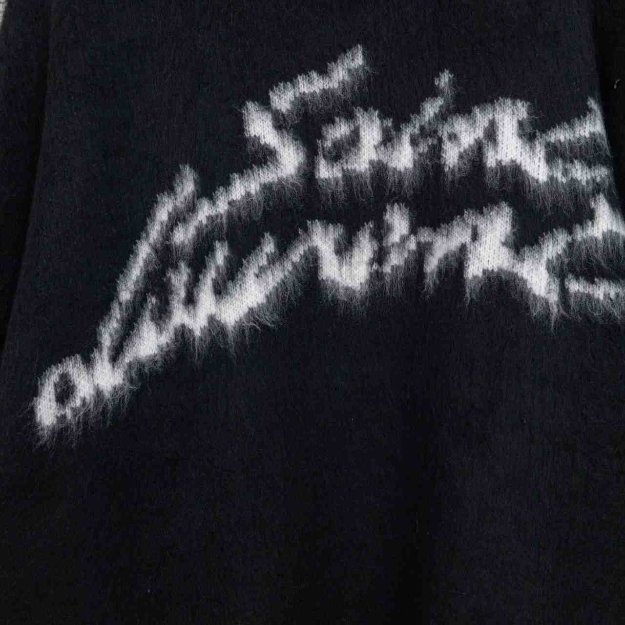 Saint Laurent Logo-Intarsia Mohair-Blend Sweater - DopestKickz