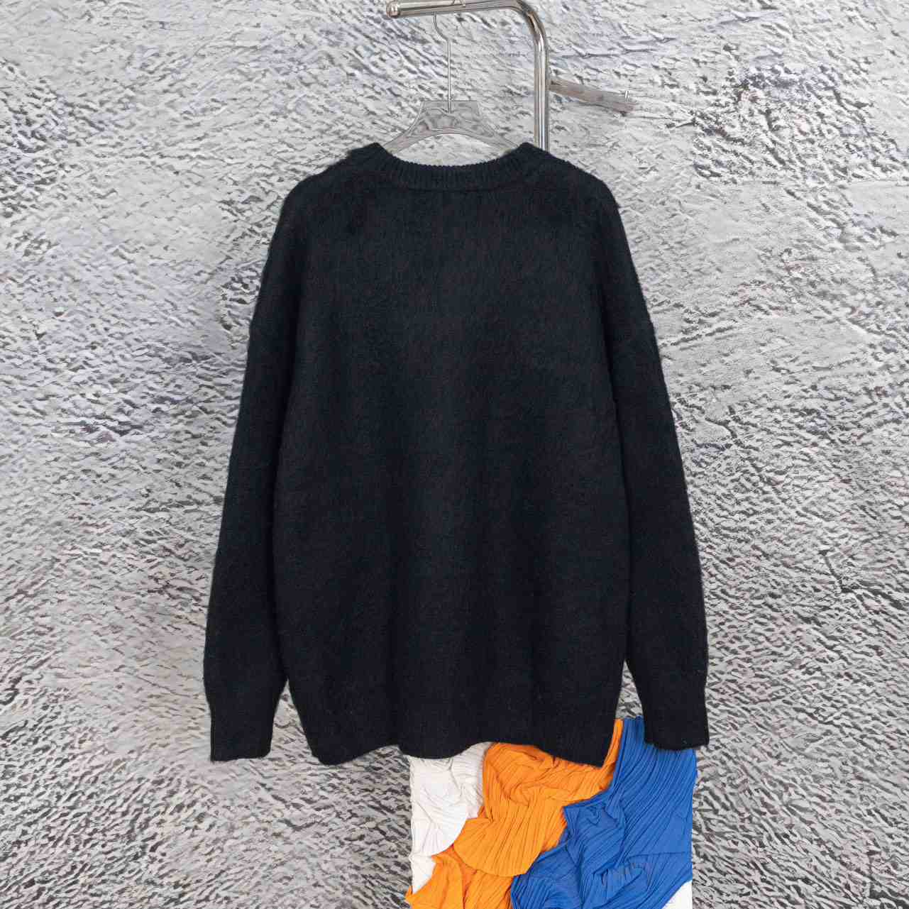 Saint Laurent Logo-Intarsia Mohair-Blend Sweater - DopestKickz