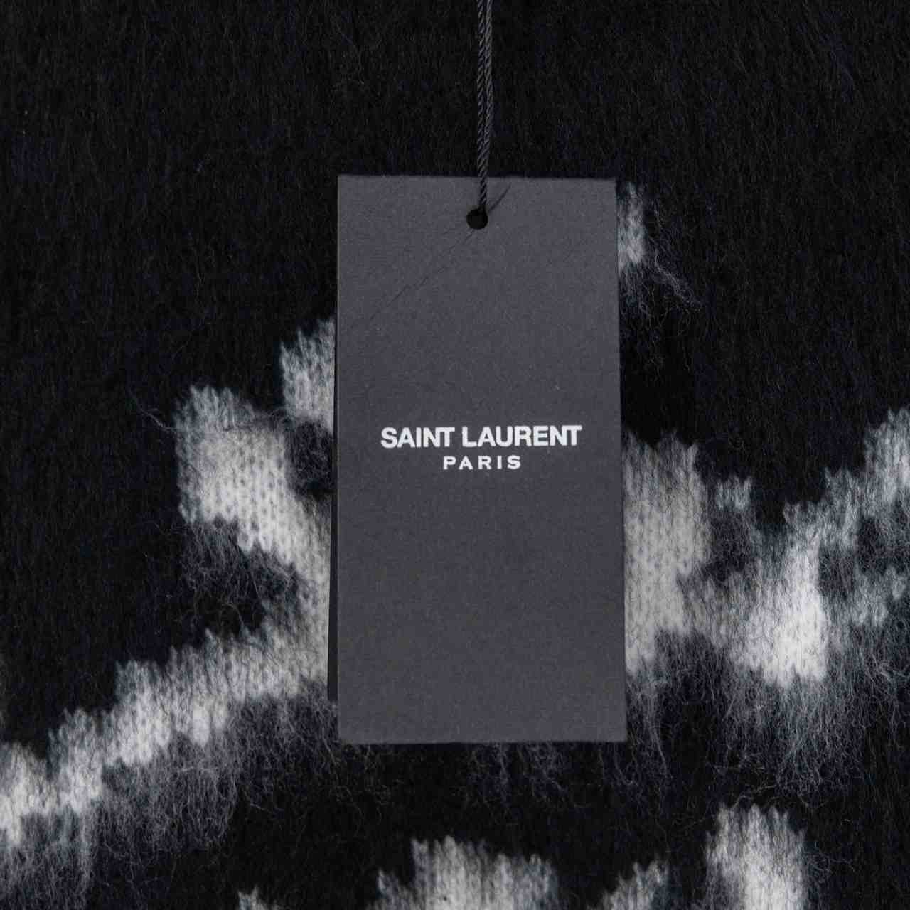Saint Laurent Logo-Intarsia Mohair-Blend Sweater - DopestKickz