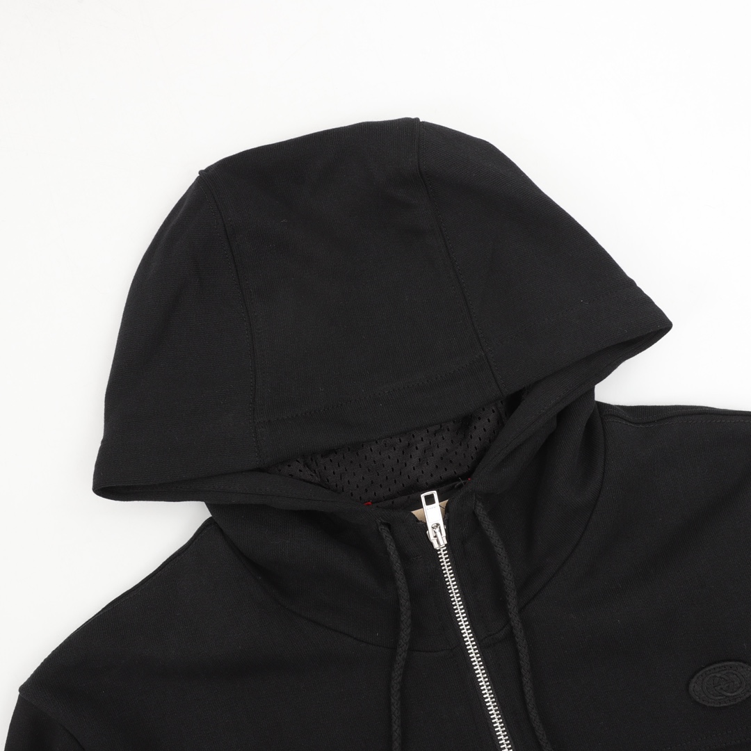 Gucci Cotton Jersey Hooded Jacket With Web - DopestKickz