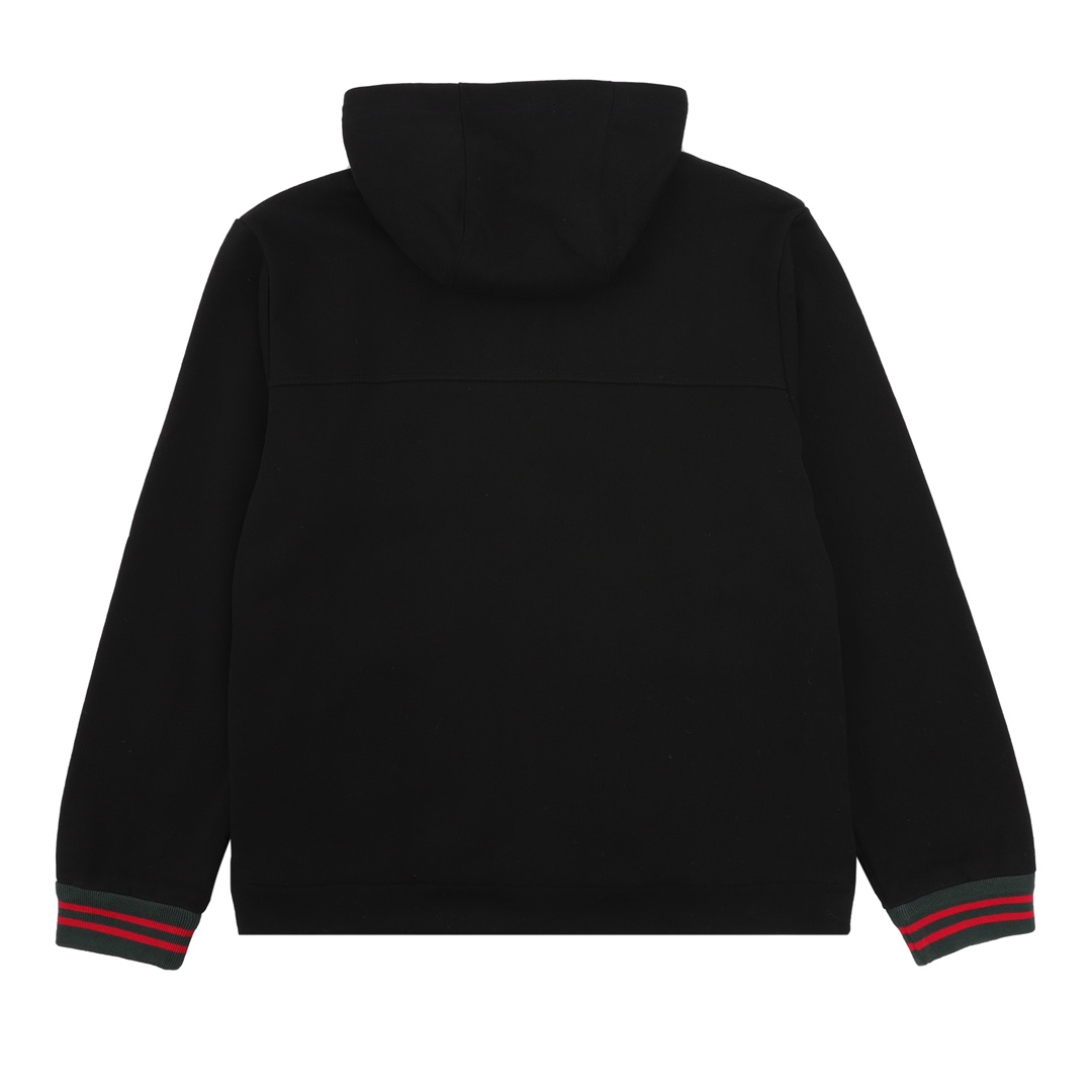 Gucci Cotton Jersey Hooded Jacket With Web - DopestKickz