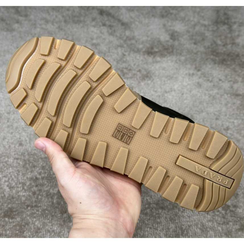 Prada Leather And Re-Nylon Sneakers - DopestKickz