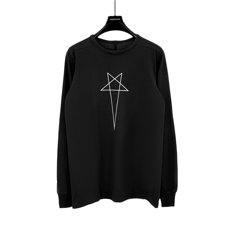 Rick Owens Level Pentagram-print Organic Cotton T-shirt - DopestKickz