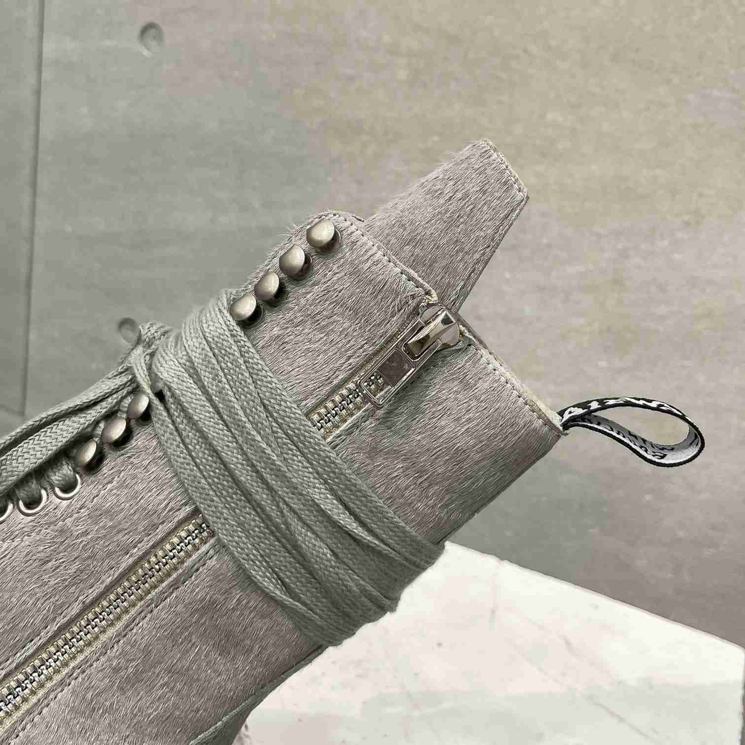 Rick Owens x Dr Martens Calf-hair Quad-sole Boots - DopestKickz