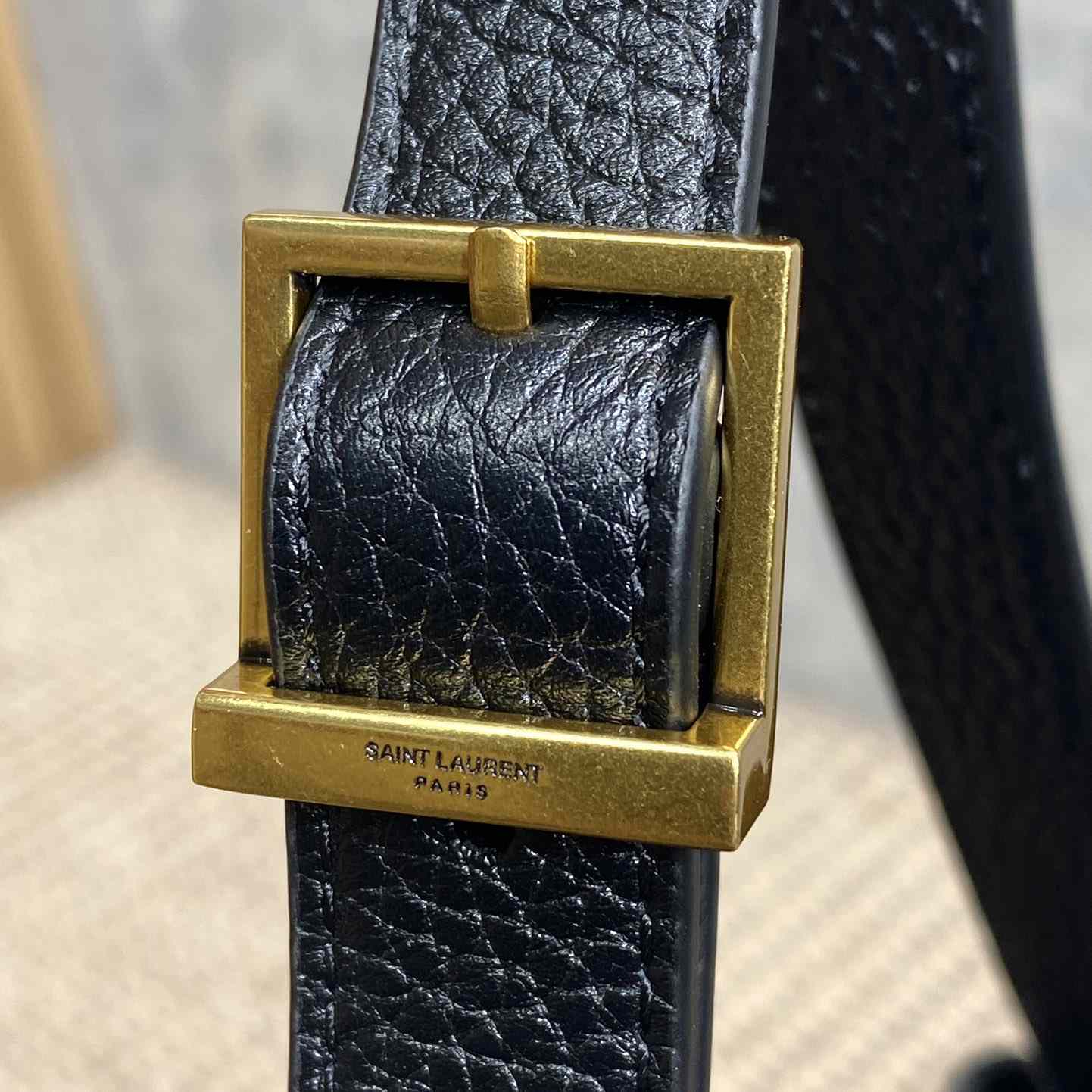 Saint Laurent Paris Vii Small Hobo In Grained Leather - DopestKickz